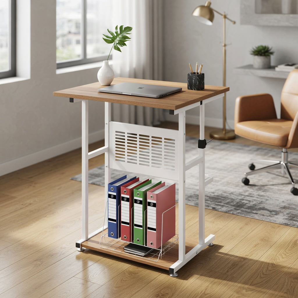 Yardi Yard Standing Desk for Small Space Sit Stand Desk with Height Adjustable Desktop, Office Furniture, Laptop Stand for Home and Office