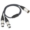 thumbnail image 1 of Cable divisor XLR Devinal 2 hembra a 1 macho para micrófono, 1 of 7
