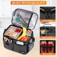 thumbnail image 6 of OPUX Insulated Lunch Box Adult, 14 Can Leakproof Cooler Bag Kid, Charcoal, 6 of 9