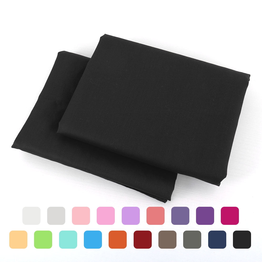 Unique Bargains Pillowcases 2-Piece Egyptian Cotton Pillow Cover Black Queen