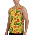 thumbnail image 2 of Easygdp Colorful Vegetables Men's Tank Top, Sleeveless Muscle T Shirts, Breathable, Quick-Dry, Loose for Gym, Running, Fitness - X-Large, 2 of 9