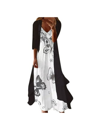 Skksst Womens Sleeveless Kaftan Long Dress Summer Floral Print Sundress  Plus Size