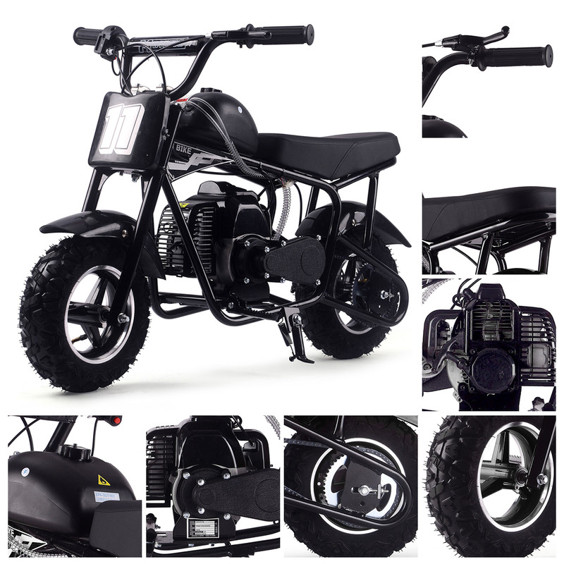 SAY YEAH Dirt Bike,50cc 2-Stroke Mini Bikes for Age 8+,Mini Motor-cycle with 20 MPH Max Speed,180 lbs Max Load,Black