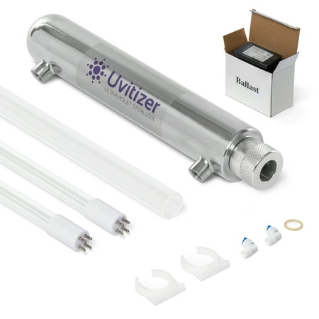 

Uvitizer Ultraviolet UV Light Bulb Housing with 10 UV-C Bulbs  for Commercial and Whole House UV Water Filtration Systems  1 GPM