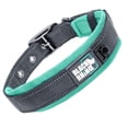 thumbnail image 7 of Black Rhino Dog Collar for Large Dogs - Adjustable Reflective Heavy Duty Collar with Ultra-Soft Neoprene Padding - Weatherproof, Durable, and Comfortable - Ideal for Active Dogs - Aqua and Gray, 7 of 7