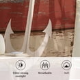 thumbnail image 6 of Nautical Anchor Semi Sheer Curtains Drapes for Living Room,Bedroom,French Doors Window 108 Inches Long,Red Beige Rretro Wooden Board Textures Rod Pocket Chiffon Curtain Drapery Voile Draperies Panel, 6 of 8