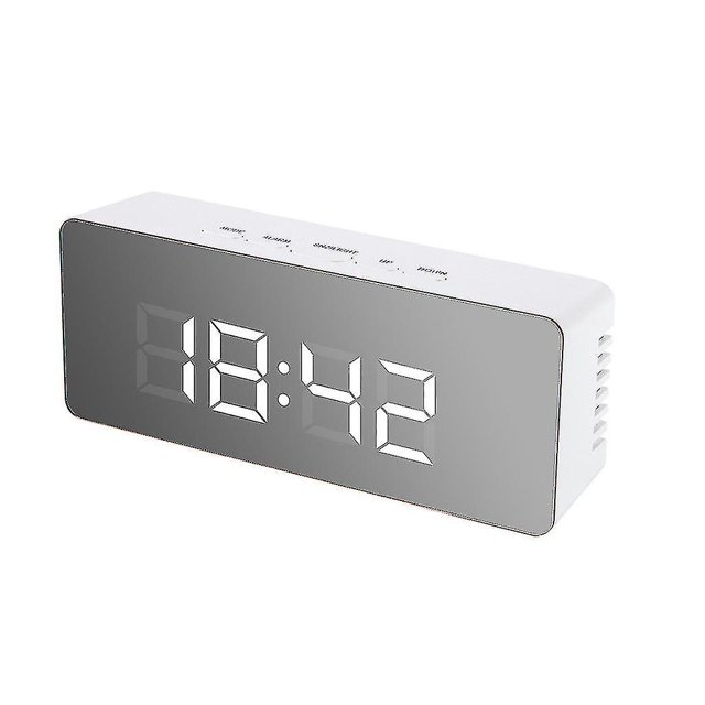 Reloj Despertador Digital YONGSHENG LED Luz Nocturna Termómetro Pantalla Espejo Caliente