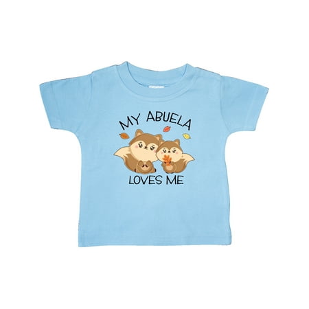 

Inktastic My Abuela Loves Me with Cute Squirrels in Autumn Gift Baby Boy or Baby Girl T-Shirt