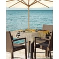 thumbnail image 3 of nqOlkjepod Sunflower Outdoor Tablecloth with Umbrella Hole & Zipper, Welcome Vintage Summer Botanical Pastoral Square Table Cover 54x54 Inch, Dining Waterproof Table Cloth Protector for Patio/Party, 3 of 7
