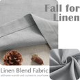 thumbnail image 4 of Gray Linen Textured Valance Curtain Blackout Kitchen Small Drapes for Windows 18 Inch Length Farmhouse Rustic Double Layer Valance for Living Room Laundry Rod Pocket 1 Panel Grey, 4 of 7