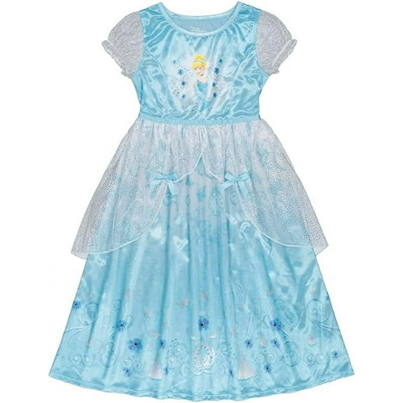 Cinderella Princess Girl's Fancy Costume Silky Tulle Nightgown (Size 6)