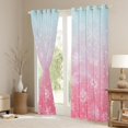 thumbnail image 3 of Homewish Xmas Snowflake Black Out Curtains for Kids Boys Girls,Gradient Ombre Curtains Pack of 2 (42x63 Each),Merry Christmas Bedroom Curtains,Breathable Home Decor, 3 of 6