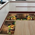 thumbnail image 2 of Wine Kitchen Rugs Set of 2 Kitchen Mats Washable Non-Slip Kitchen Runner Rug for Floor, Living Room, Laundry, Bedroom, Sink, Front Door, Entrance, Wine Glass Wooden Barrel Grape Fruit, 2 of 6
