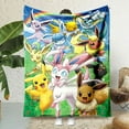 thumbnail image 5 of Pokémon Flannel Throw Blanket Cartoon Blanket Soft Plush Blankets Room Decorative Blankets for Women Men 60x80 inch, 5 of 10
