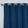thumbnail image 2 of Superior Blackout Solid Light Filtering Grommet Curtain Panel Set, 52"X 96", Marine Blue, 2 of 8