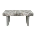 thumbnail image 3 of East at Main Distressed Coconut Shell Rectangle Coffee Table, White, 3 of 7
