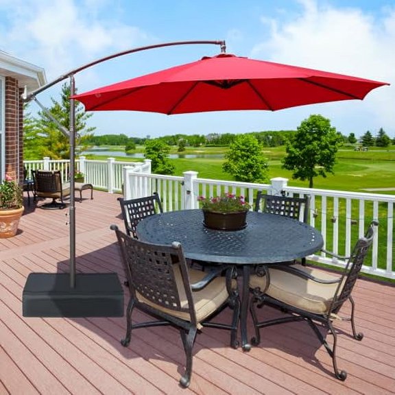 BPS 10FT Patio Off-set Hanging Umbrella Cantilever Umbrella for Outdoor Yard, Garden
