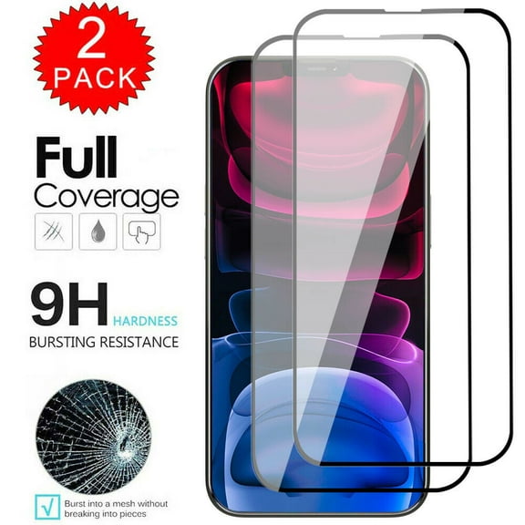 Xihaiying iPhone 12, 12Pro, 12 Pro Max Screen Protector Tempered Glass , HD Transparent Easy Frame Installation 6.7" Black (2-Pack)