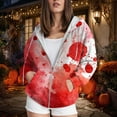 thumbnail image 4 of Towmus Halloween Sweatshirts for Women Halloween Graphic Long Sleeve Shirt Half Zipper Lapel Casual Pullover Top, XS-6XL, 4 of 6