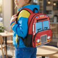thumbnail image 2 of Pzuqiu Fire Truck Kids School Backpack 13.5 Inch Water Resistant Breathable Preschool Bookbag for Toddler Boys Girls Lightweight Adjustable Padded Straps for Kindergarten, 2 of 7