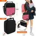 thumbnail image 4 of OPUX Premium Insulated Lunch Box, Soft School Lunch Bag for Girls Kids, Leakproof Small Lunch Pail Women Work, Reusable Compact Cooler Tote Lunchbox for Office Adult, Heather Pink, 4 of 8