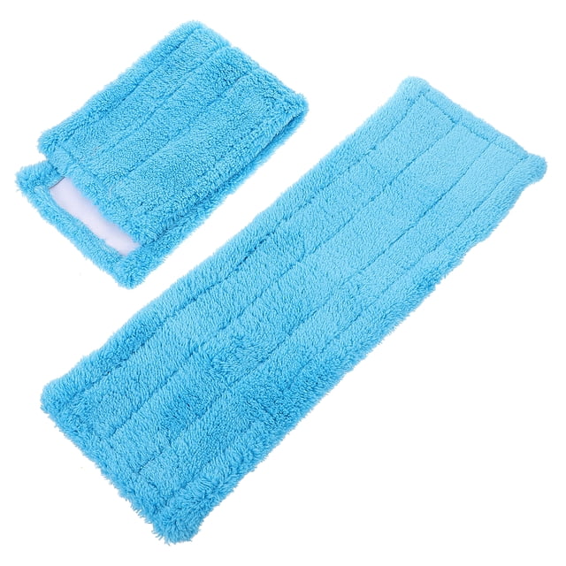 2 recambios de microfibra para mopa de polvo, fundas de repuesto para cabezal de mopa, almohadilla coral para limpieza del hogar (azul)