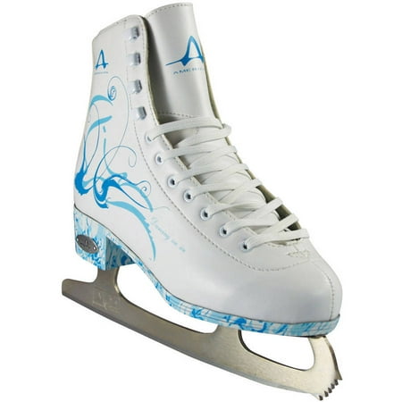 American Athletic Girls'/Women's Sumilon-Lined Figure Skates with Turquoise