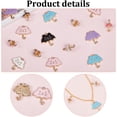 thumbnail image 4 of 40pcs Enamel Cat Pendants 10 Style Golden Umbrella Charms Summer Theme Charms Hanging Dangle Charms Jewelry Making Charms Supplies for Crafts Bracelet Earrings Mixed Color, 4 of 6