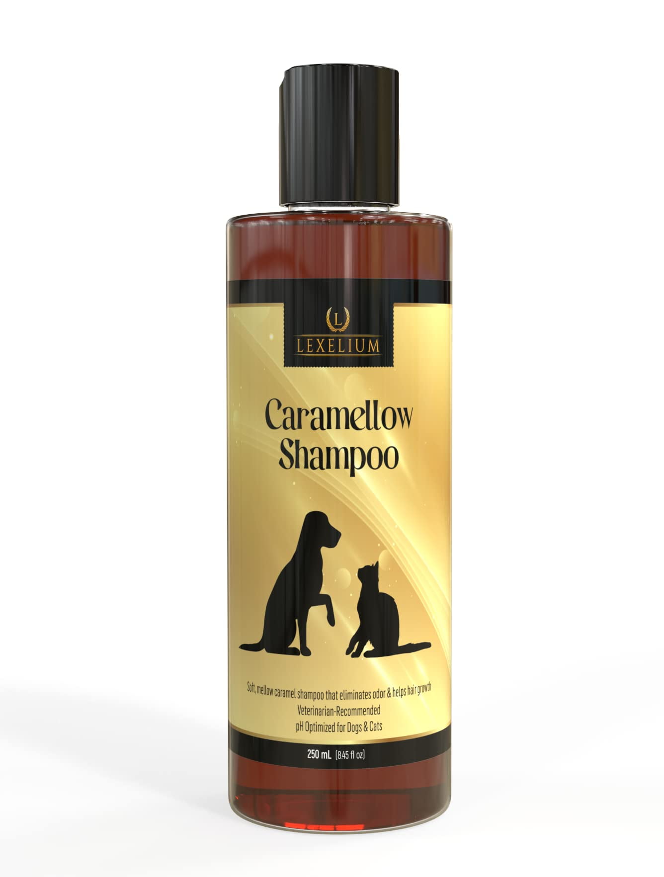 Lexelium Dog Shampoo for Itchy Skin - Infused with Caramel & Herbal Extracts for Dry and Itchy Skin Relief - Veterinarian Formulated Anti-Itch Shampoo for Dogs & Cats (250 ML)