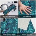 thumbnail image 4 of Bingfone Blue Floral With Butterflies Door Mat 16"X24" Front Entrance Non-Slip Low Profile Washable For Entryway, 4 of 9