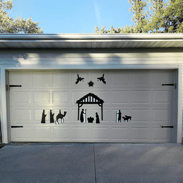 VictoryStore Nativity Manger Scene Garage Door Magnets Decoration, Black