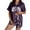 1-Purple, variant on Pajamas For Women Set Halloween Abstract Print Silk Satshort Sleeve Button Sleepwear Loungewear Nightwear Nightclothes Homewear
