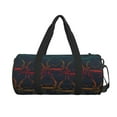 thumbnail image 2 of KLL Cartoon Sharks Duffle Bag For Men Women Sport Gym Fitness Tote Travel Training Workout Basketball Football Weekender, 2 of 8