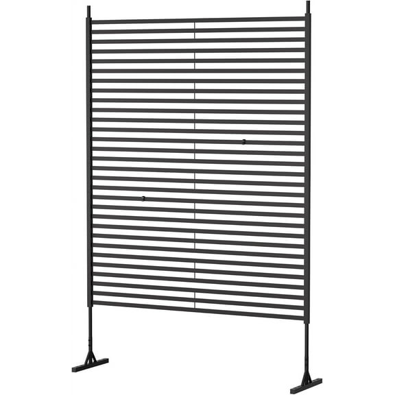 Metal Outdoor Privacy Screen Freestanding 72" H×48" W, Decorative Privacy Fence for Balcony Patio Lawn Garden, Privacy Fence Privacy with Rustproof PE-Coating (47 * 72inch/4 * 6FT)