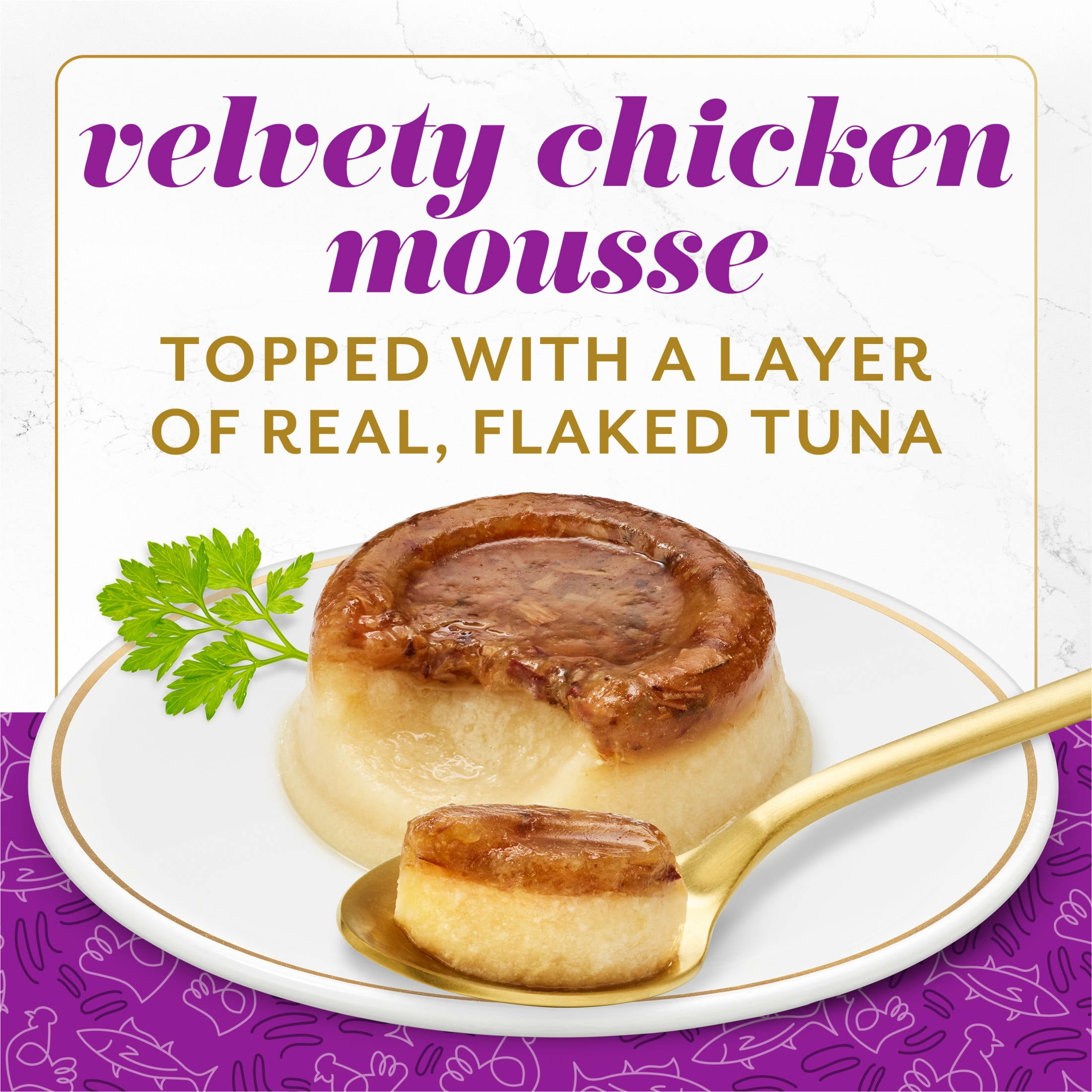 Fancy Feast Layered Delights Chicken Mousse with Flaked Skipjack Tuna