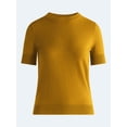 thumbnail image 6 of Free Assembly Women's and Women's Plus Cozy Yarn Sweater Tee with Short Sleeves, Sizes XS-4X, 6 of 6