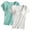 Mint Green, variant on Jamicy Pajama Top for Women Short Sleeve 2pc Solid Color Round Tie Chest Pad Soft Modal Loungewear Short Sleeve Pajamas Plus Size Mint Green