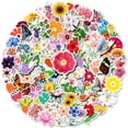 thumbnail image 1 of 100 Pegatinas Stickers Calcomanías Tema Flores, Mariposas, 1 of 5