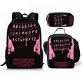 thumbnail image 1 of Stranger Things Mochila con estampado 3D, bolsa de almuerzo, estuche para lápices, conjunto de tres piezas, bolso de doble hombro para uso escolar y en viajes, 1 of 5