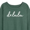 thumbnail image 3 of Instant Message - Delulu Cursive - Women's Lightweight French Terry Long Sleeve Shirt, 3 of 6