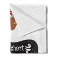 thumbnail image 2 of Eat Dessert First Soft Flannel Fleece Throw Blanket, Vintage Patisserie Themed Various Desserts Doodle and Food Words Image, Cozy Plush for Indoor and Outdoor Use, 70" x 90", Multicolor, by Ambesonne, 2 of 5