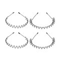 thumbnail image 1 of JERLITU Diadema de Metal para Hombres - 4 Piezas Diadema de Metal Diadema Ondulada Aros para el Cabello de Primavera para Deportes Moda Diademas para el Cabello Unisex Negro Diademas elásticas Antides, 1 of 5
