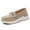 Khaki, variant on Women's Casual Loafers Slip On Leather Shoes Lightweight Walking Shoes Moccasins Classic Penny Loafer Flatforms Boat Shoes
