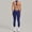 Navy, variant on Sleeveless Color Block Workout Jumpsuit for Women Zip Up Romper V Back Scrunch Sexy One Piece