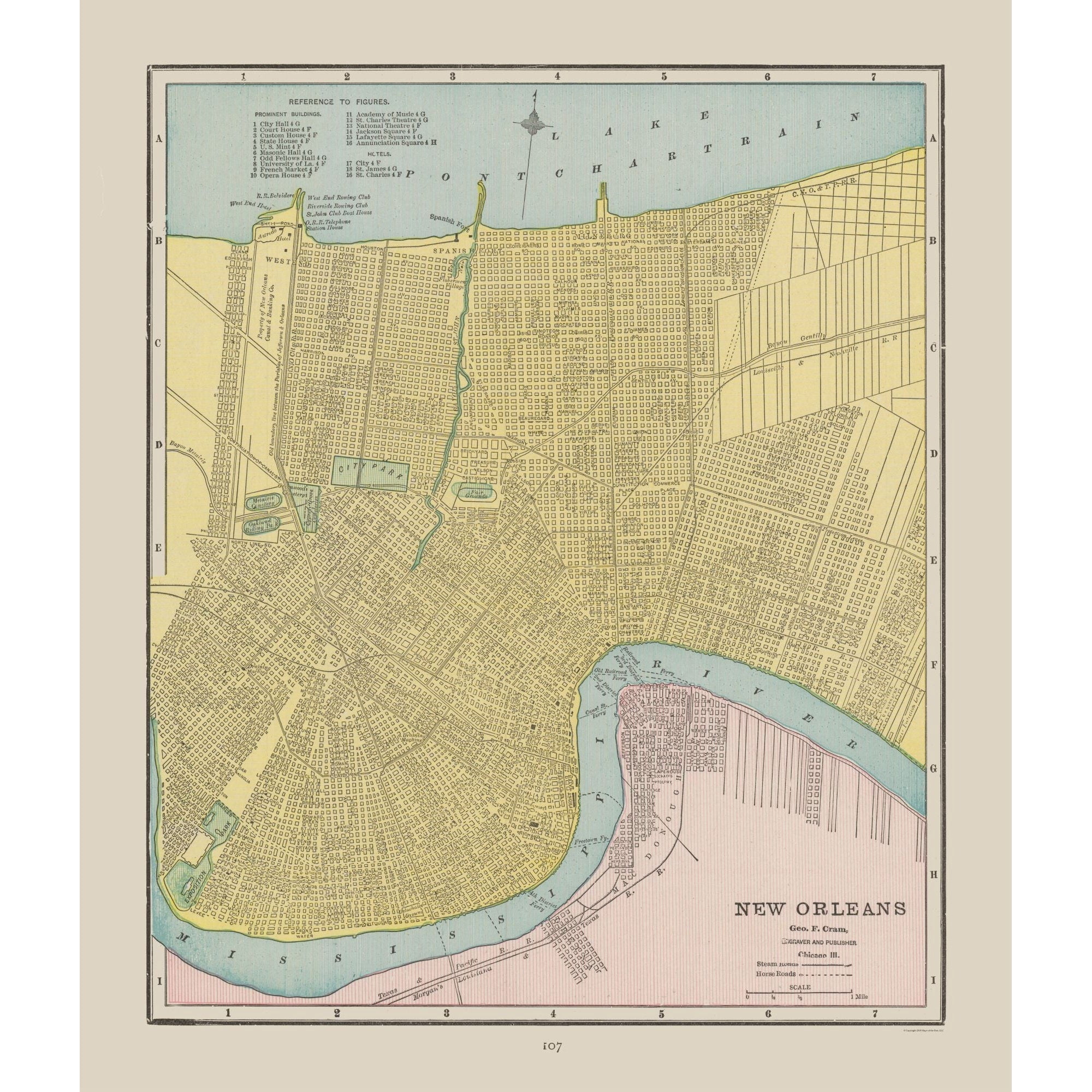 Vintage 1867 Columbus Ohio Map Poster – 24x36 Inch Old Historical Wall Art Print From Capital University View - View #10