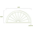 thumbnail image 2 of Ekena Millwork 66"W x 33"H x 2"P Half Round 4 Spoke Architectural Grade PVC Pediment, 2 of 7