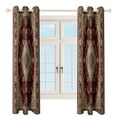 thumbnail image 4 of Bohemia Blackout Curtains Window Drapes Room Darkening Thermal Insulated Grommets Blackout Curtains, for Living, Dining, Bedroom,2 Panels, 4 of 6