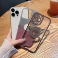 thumbnail image 3 of Compatible with iPhone 14 Pro Max Glitter Case,Luxury Cute Sparkle Diamond Design with Bling Camera Protection Plating Logo View,Aesthetic Shockproof Bumper for Women Girls Phone Cover-Pink, 3 of 10