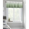thumbnail image 4 of Window Valance Rod Pocket Short Curtain Panel Sage Green Gradient Ombre Minimalism Valances for Kitchen Windows,Modern Art Curtain Valance Window Treatments Drapes for Bedroom Bathroom 54x18in, 4 of 8