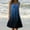 Dark Blue, variant on Amidoa Women Dresses Short Sleeve Cotton Linen V-Neck Sun Dress Womens Formal Dresses